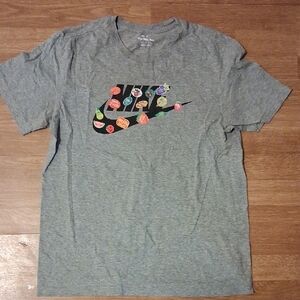 Nike Heather Gray Tee with Vibrant Fresh Fruit Logo